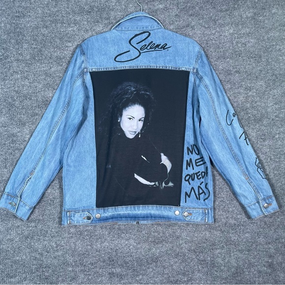 Selena Women’s Small Official Merch Jeans Jacket Como La Flor Bidi Bom Bom Music - Picture 1 of 12